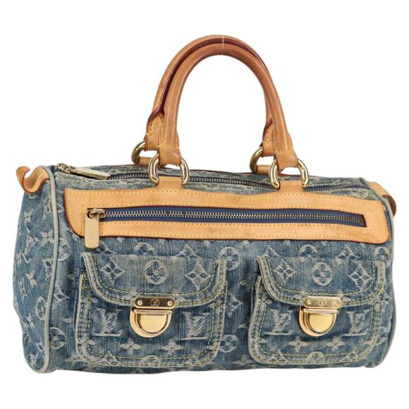 LOUIS VUITTON Monogram Denim Neo Speedy Hand Bag Blue M95019 - Picture 1 of 16